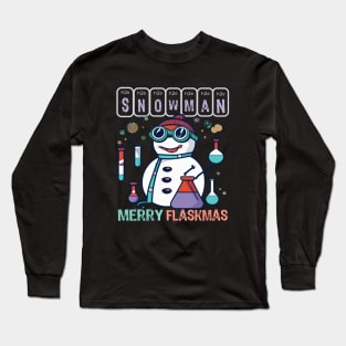 Merry Flaskmas - For Science Scientist Christmas Long Sleeve T-Shirt